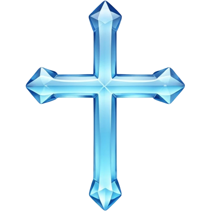 a crystal cross emoji