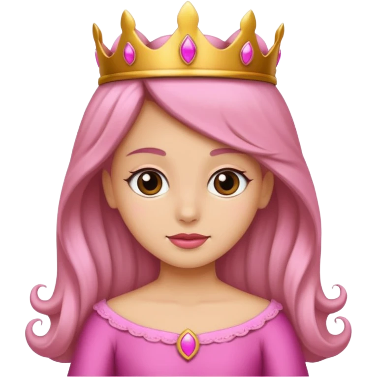 Una princesa con un moño rosa emoji