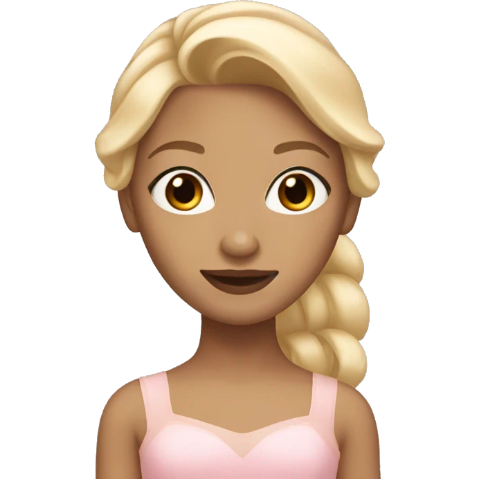blonde light skin ballerina emoji