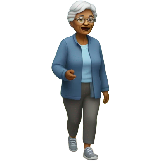 grandma on trail emoji