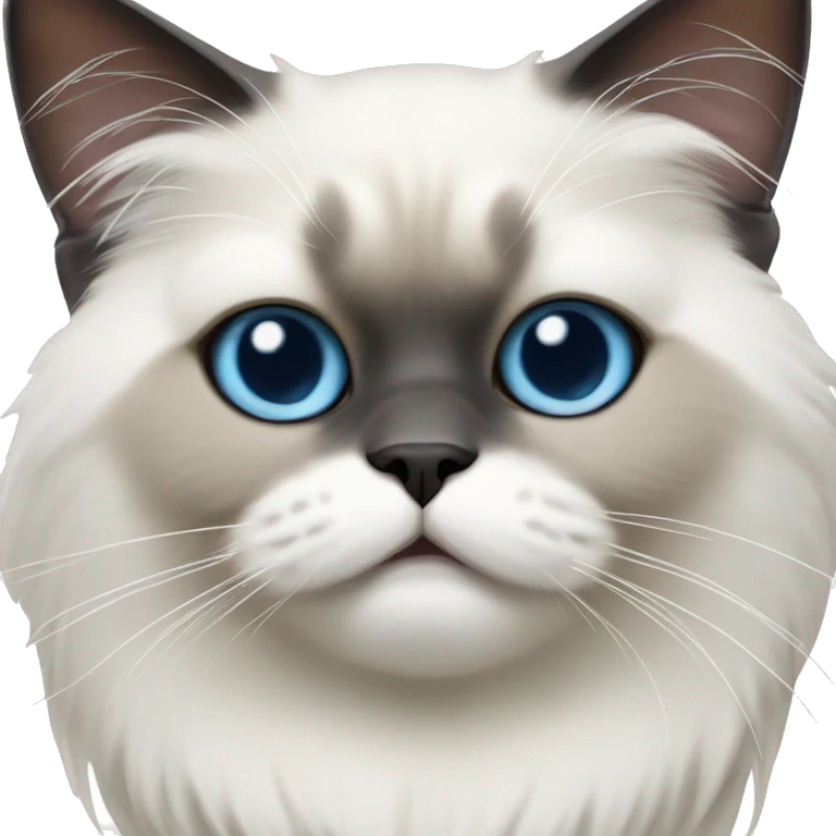 Blue eye Himalayan cat with tongue sticking out  emoji