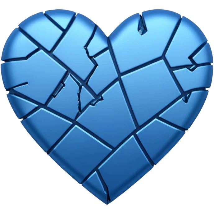 Broken blue heart emoji