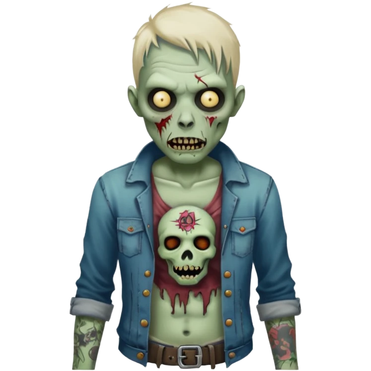 zombie with tattoo emoji