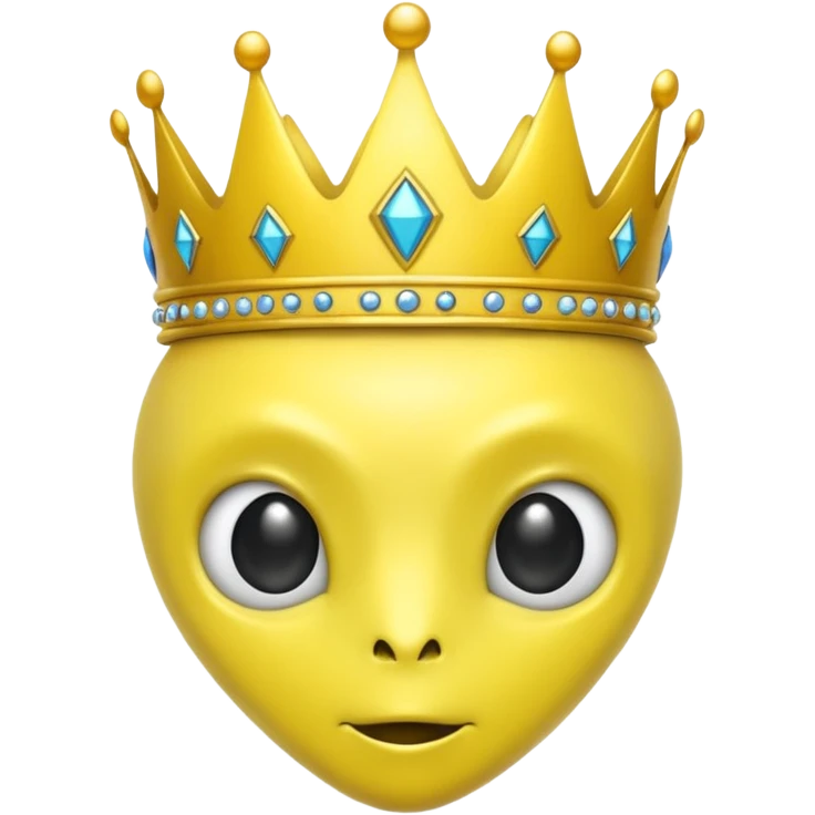 yellow alien with crowN emoji