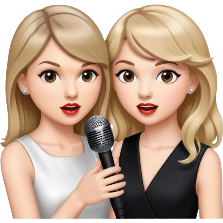 Taylor, Swift, and Sabrina Carpenter singing together emoji