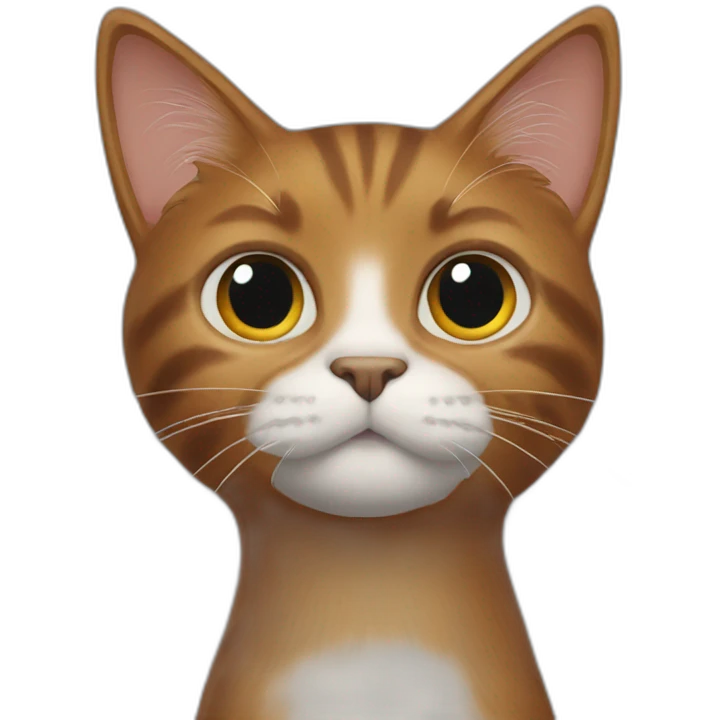 chat roux poile long emoji