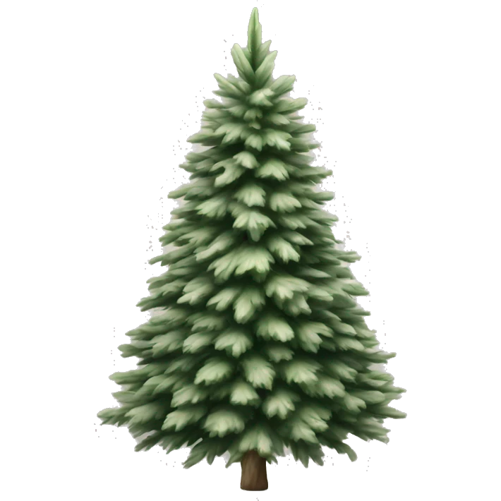 Realistic isolated off white fir christmas tree   emoji