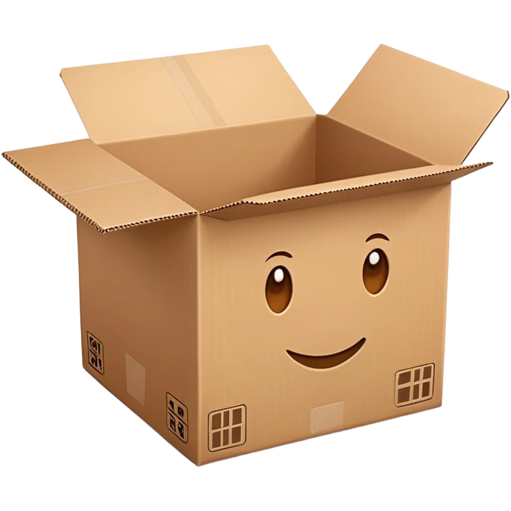 cardboard shipping box with tape emoji