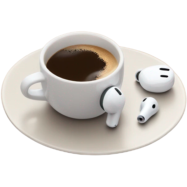 coffee and airpods emoji