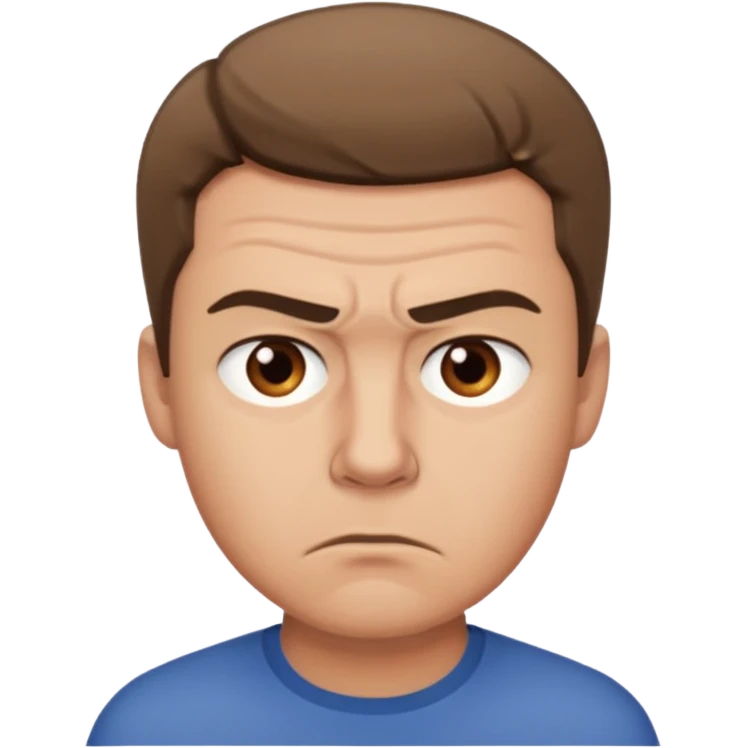 man annoyed emoji