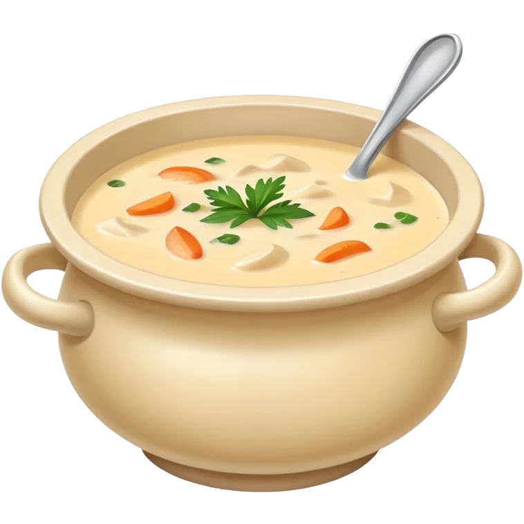 Pot of creamy soup emoji