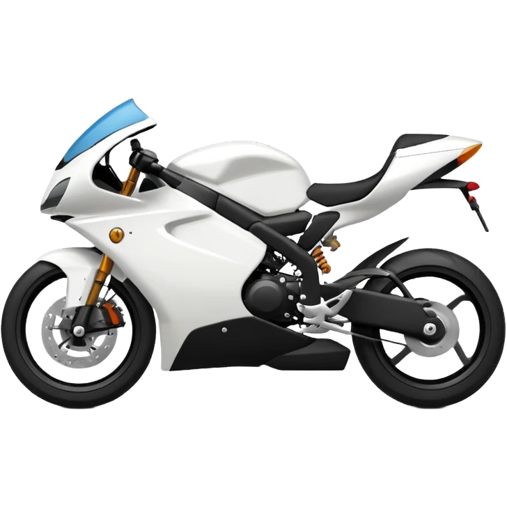 White  naked sport bike emoji