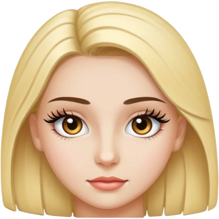 Гарна дівчина з крутими виразними віямм emoji