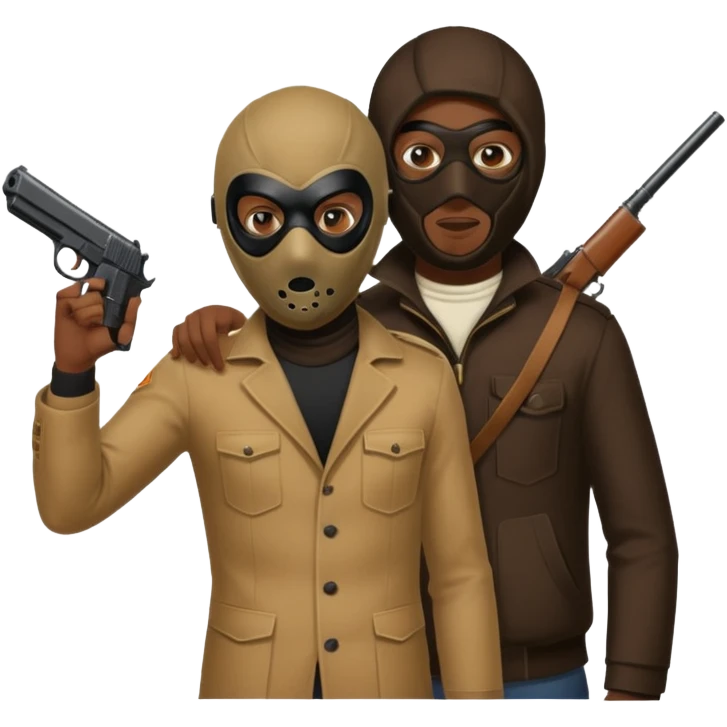 Chicago savage standing over his opposition pointing his gun and put one of those old 1970 burglary shisty mask emoji