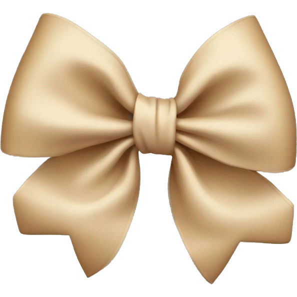 Beige bow emoji