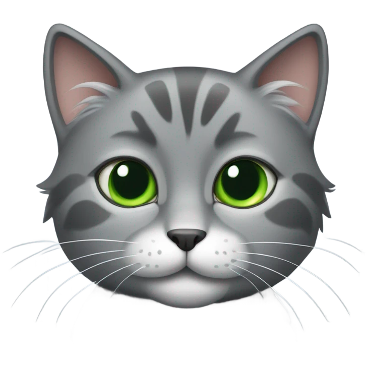cute grey cat emoji