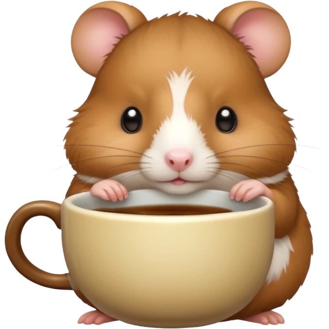 Hamster with tea emoji