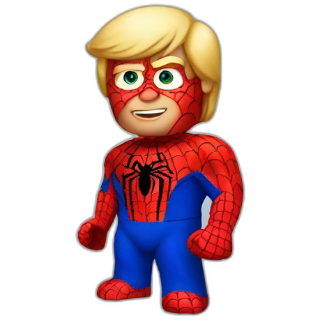 Trump as spiderman emoji