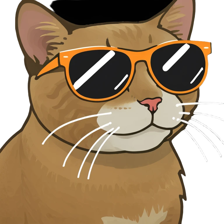 Cat with sunglasses emoji