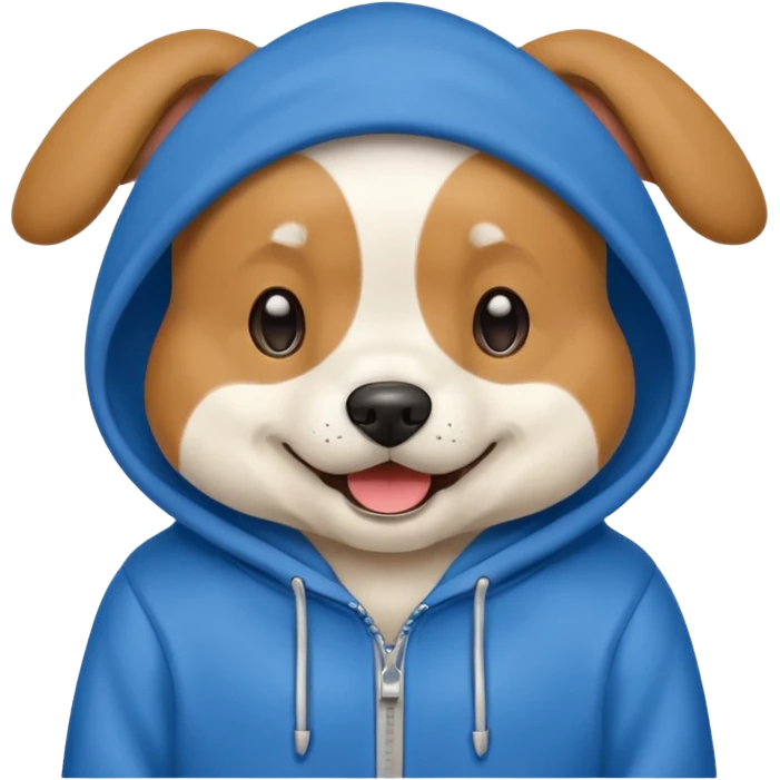 dog wearing hoodie emoji