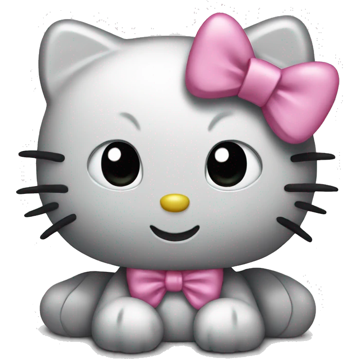 hello kitty with a pink bow emoji
