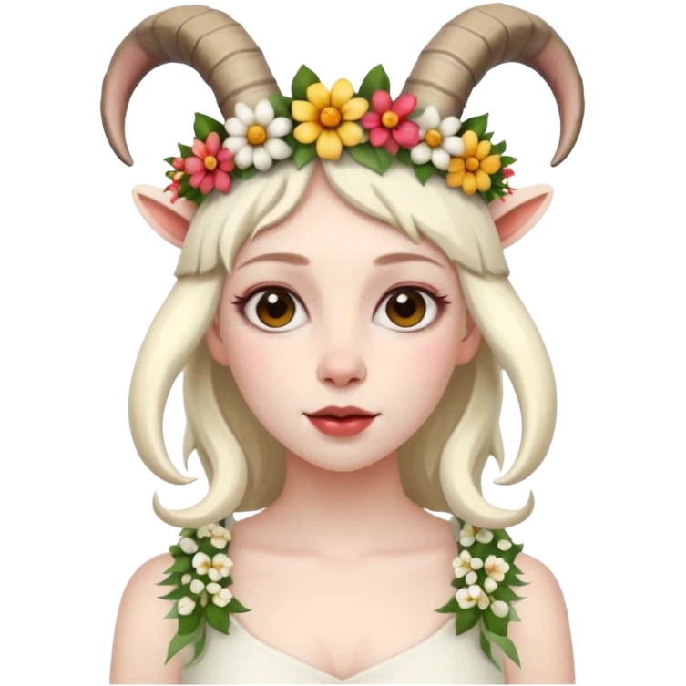 woman with goat horn emoji