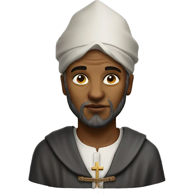 religious pilgrim photorealistic serious emoji