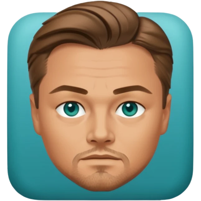 Leonardo DiCaprio with teal eyes emoji