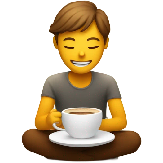 Sunshine drinking coffee  emoji