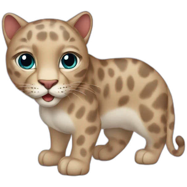 un panther a cote d'un chat emoji