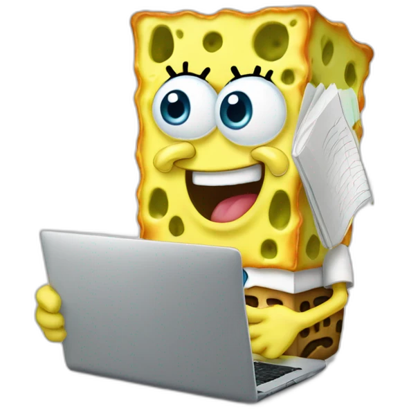 SPONGBOB WITH LAPTOB emoji