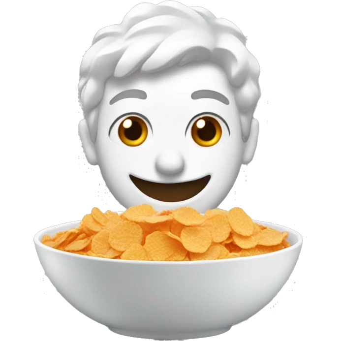 A bowl of frosted flakes emoji