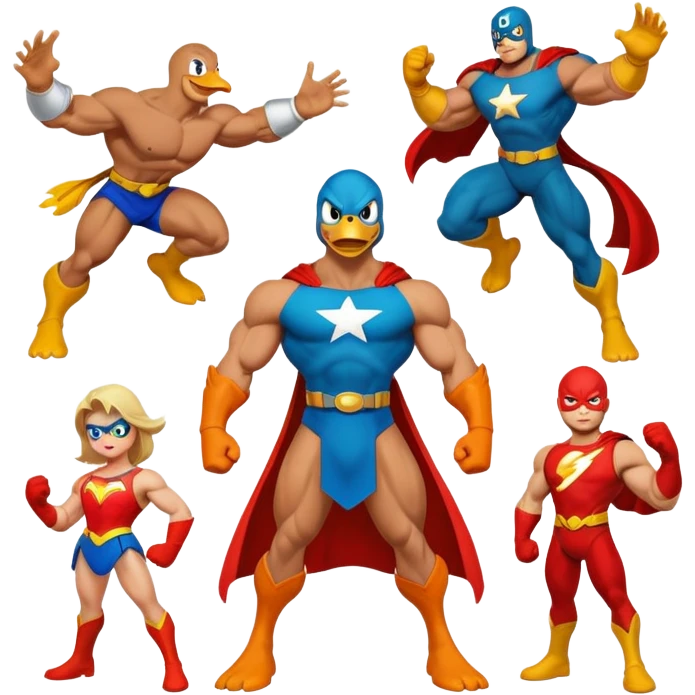 DurkwingDuck and heroes from cartoon emoji