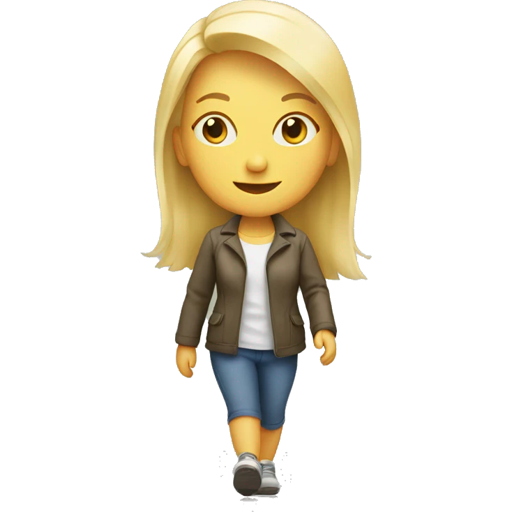 walking blond woman emoji