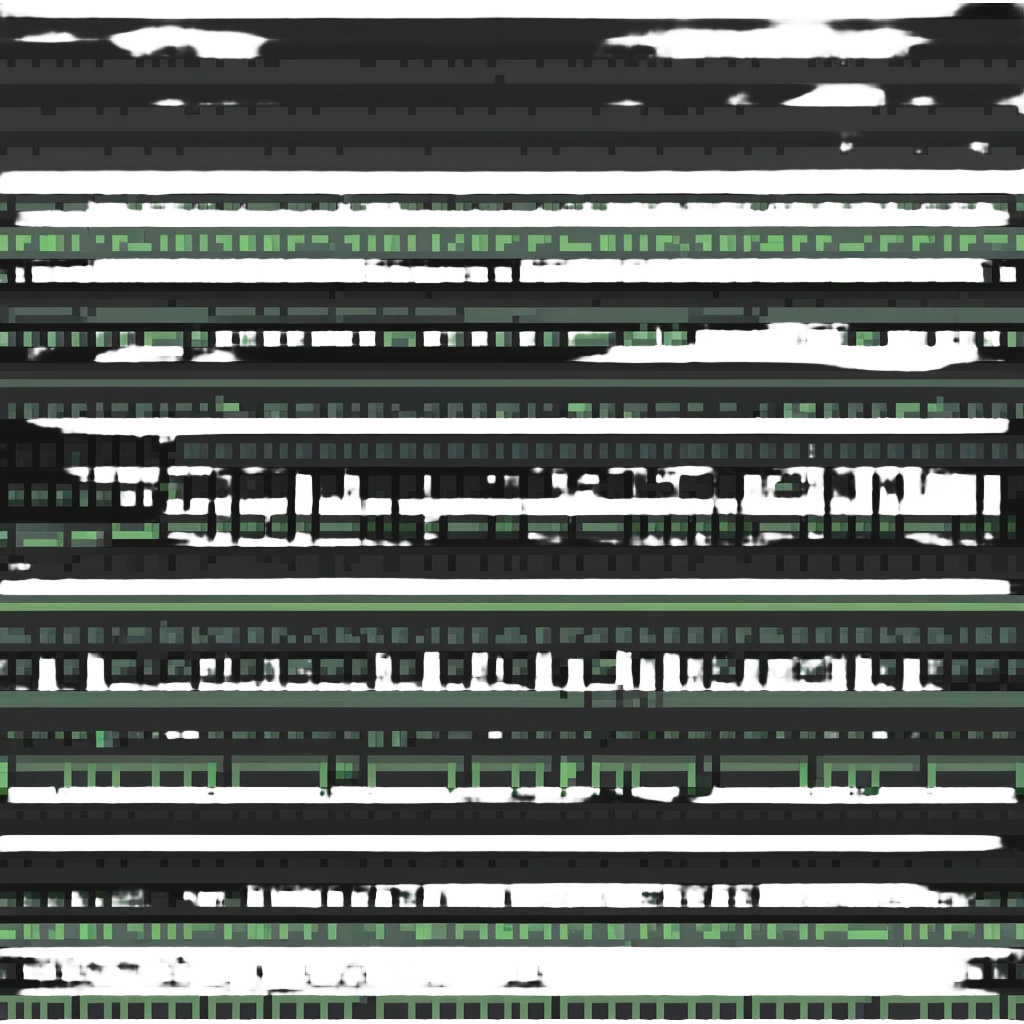NLP algorithm analyzing text, pixel art style emoji