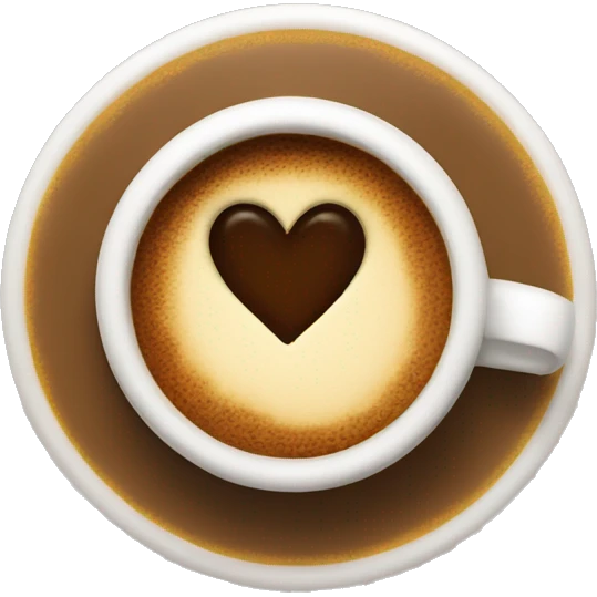coffee but with a heart shape emoji