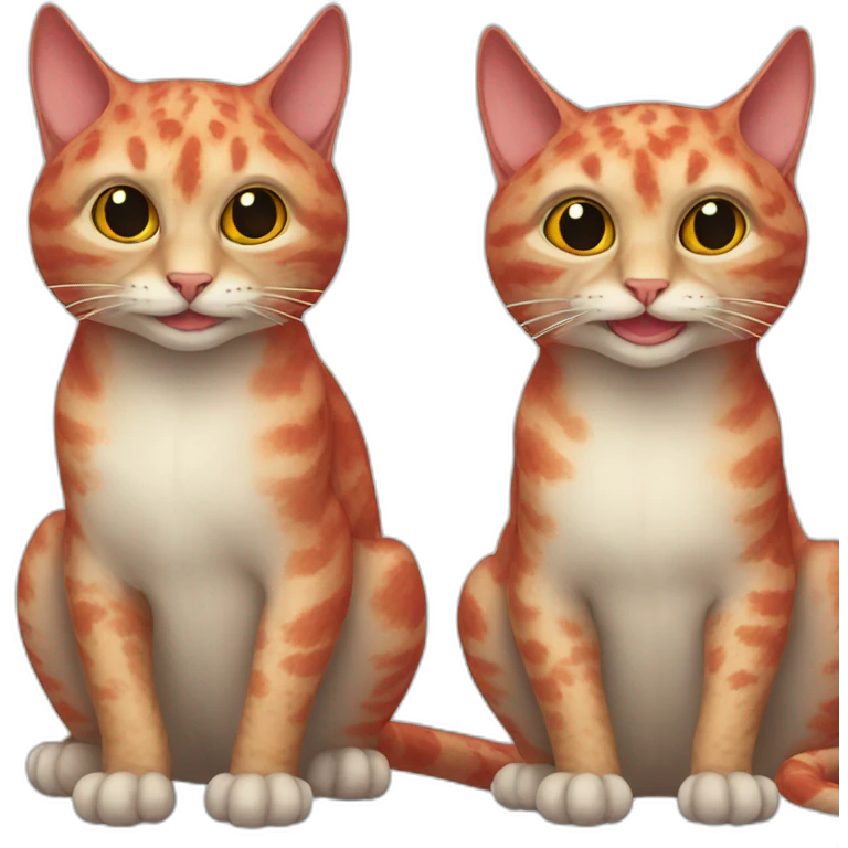 A cat with a red pogona emoji