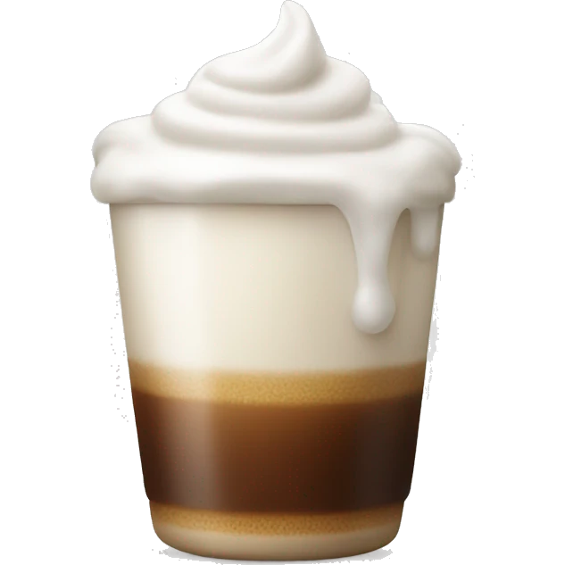 Coffee with milk foam  emoji