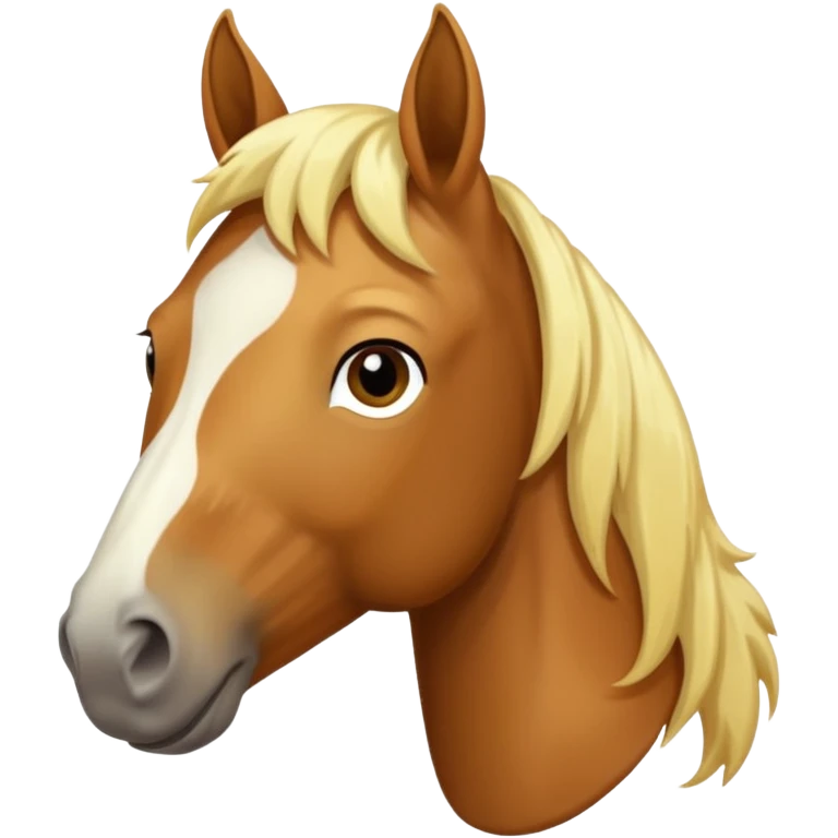 a brown horse with white spots and blond mane emoji