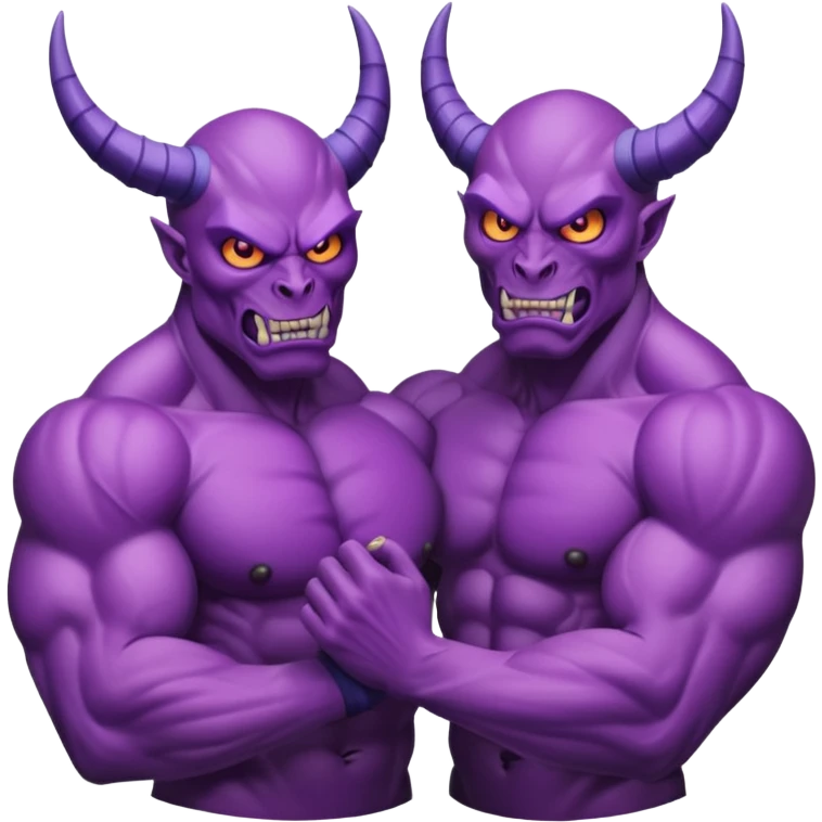 purple demons having sex emoji