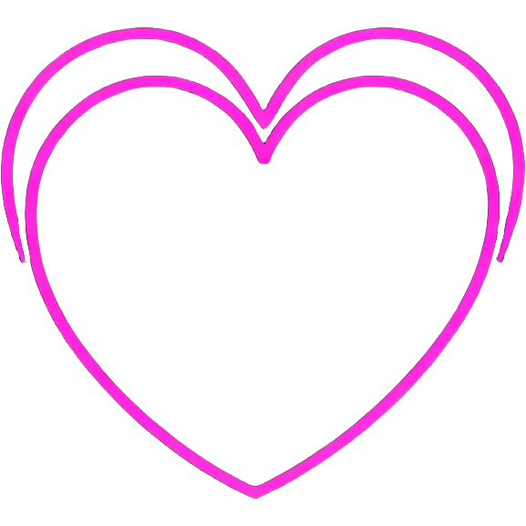 neon heart symbol emoji
