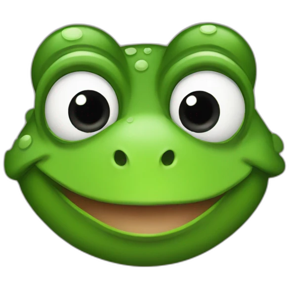 mr frog short dark hair emoji