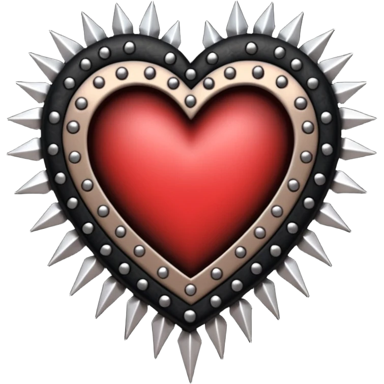 goth heart with lace and spikes emoji