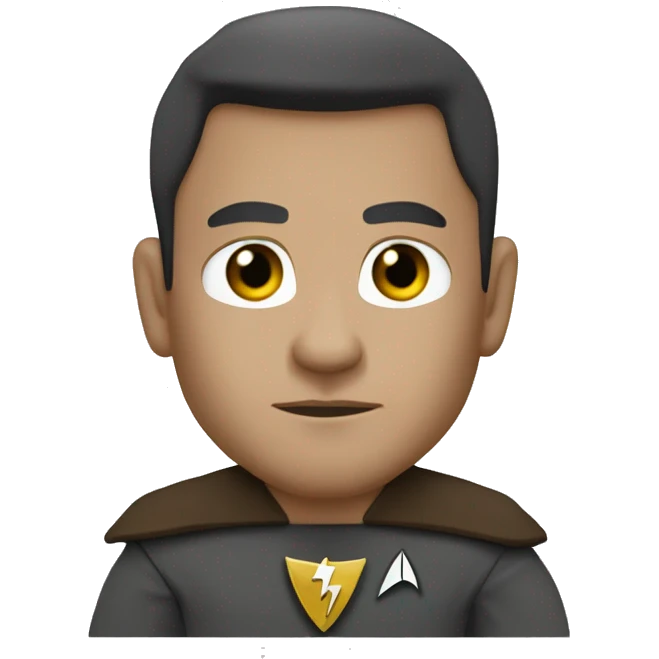 johnatan archer from star trek without background in a blank screen emoji