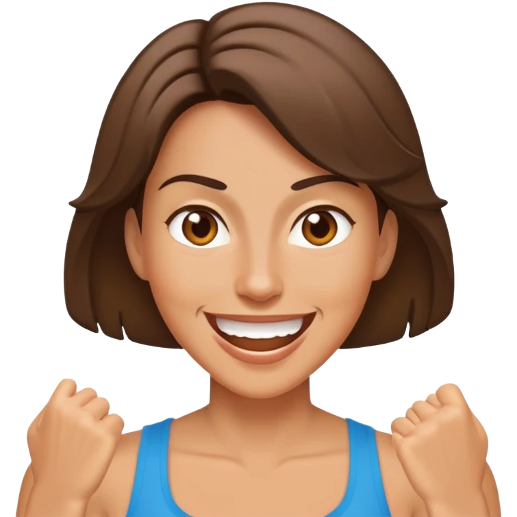 Light brunette fit Mom of boys raging emoji