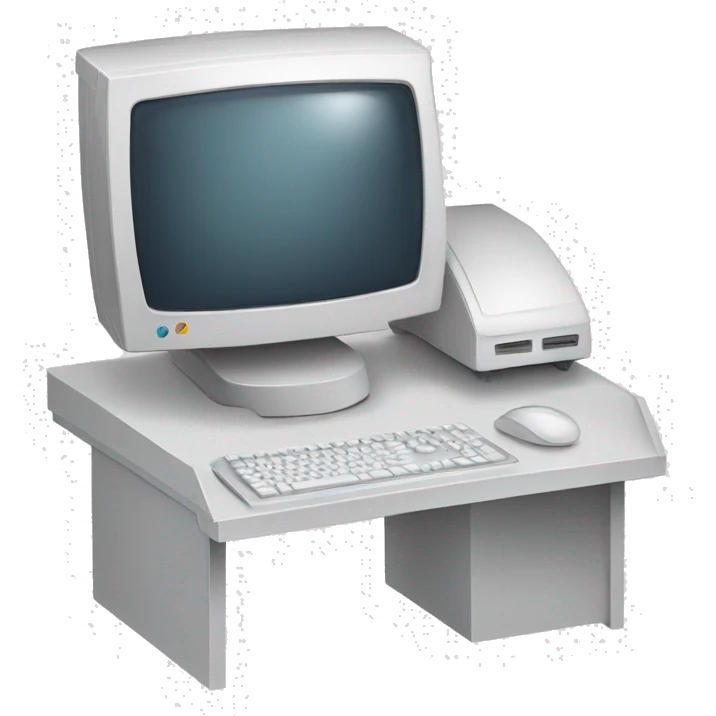 computador setup branco emoji