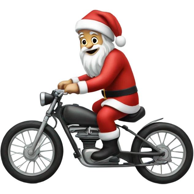 Santa on bike emoji