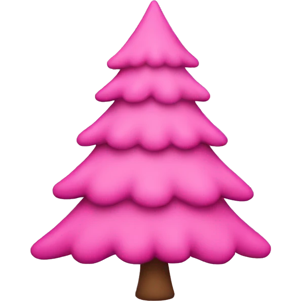 Pink Christmas tree emoji