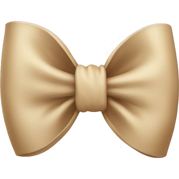Beige bow emoji