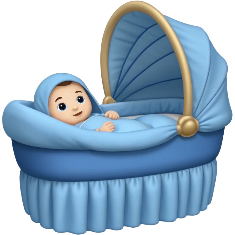 blue baby bassinet emoji